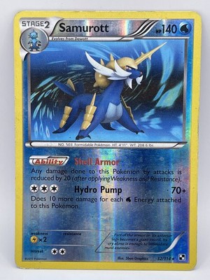 Samurott 32/114 Black & White Pokémon TCG Reverse Holo MP/HP