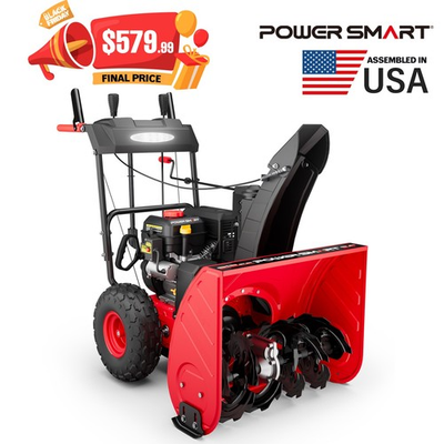 #ad #ad PowerSmart Snow Blower Eletric Start 212cc 4 Cycle 180º Chute Steel Auger $579.99