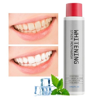 Stain Whitening Mouthwash, Whitening Rinse, Fresh Breath 30ml For Home,Travel
