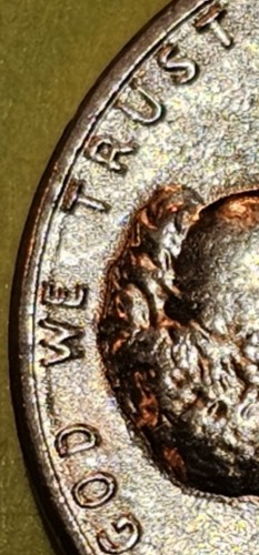 1985D Lincoln Penny, Off-centered Error, Die Weak Strike, Motto Die Errors - Picture 16 of 24
