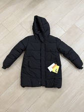 NWT Girls' Hooded Puffer Jacket - All In Motion Black Size Medium