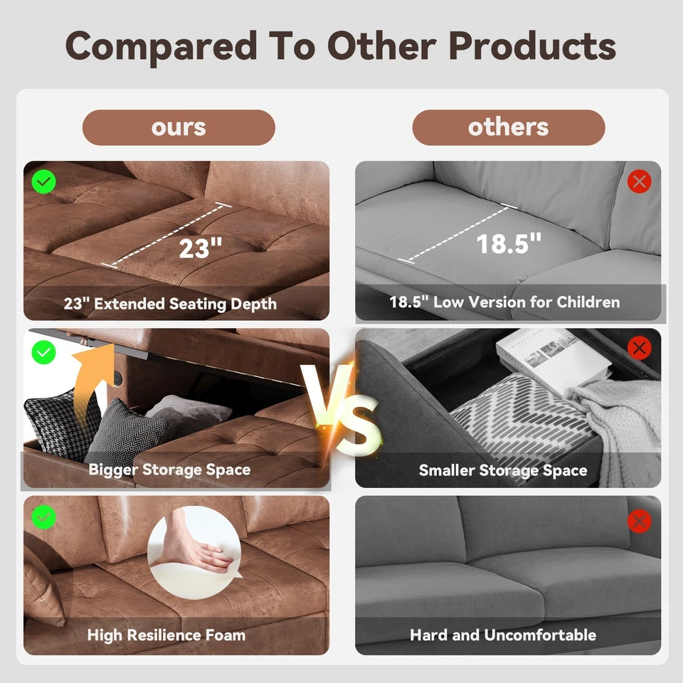 Sofá cama Danrelax 3 en 1 sofá cama extraíble con portavasos USB marrón Foto 3 de 4