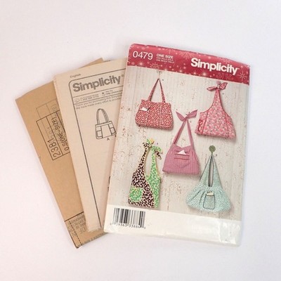 Simplicity Sewing Pattern 2381 0479 Cloth Bags Craft/Shopping 5 Designs Uncut