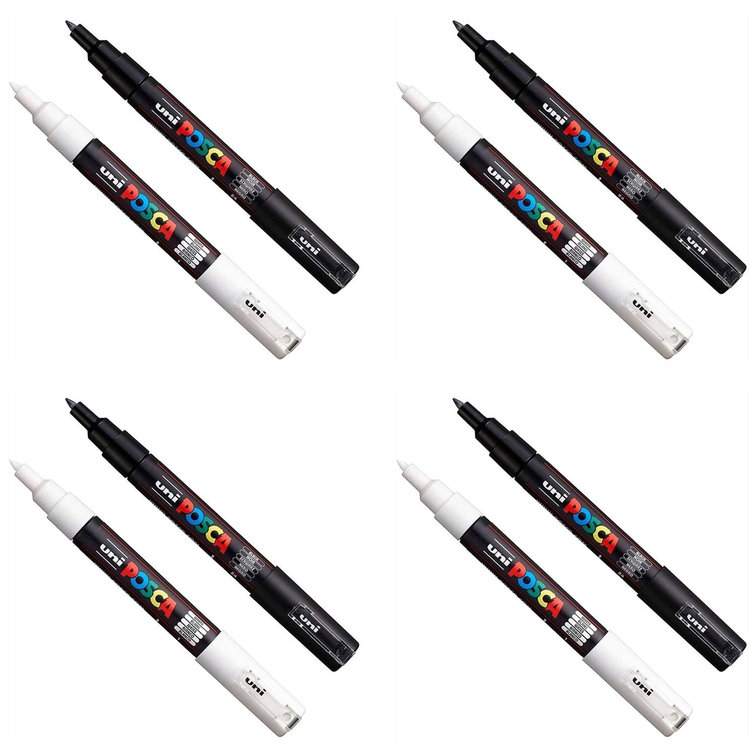 Marqueur acrylique POSCA PC1MC noir pour customiser galets textiles et objets