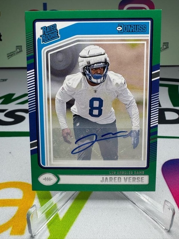 Jared Verse Panini Donruss #341 Autograph-Green