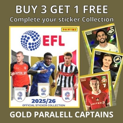 EFL 2026 Panini GOLD Parallel Sticker - 2025/26 Championship Captains