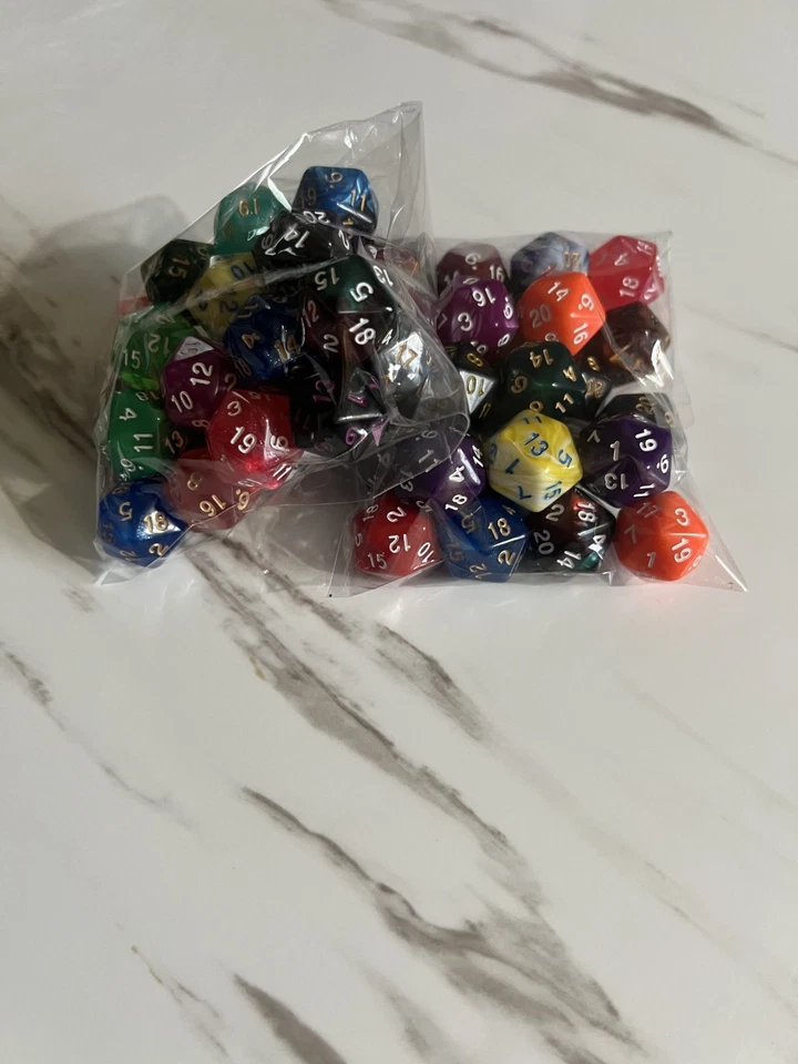 Lote de Juegos de Dados Juego RPG Poliédricos Varios Colores D20 D&D MTG YUGIOH Foto 3 de 4