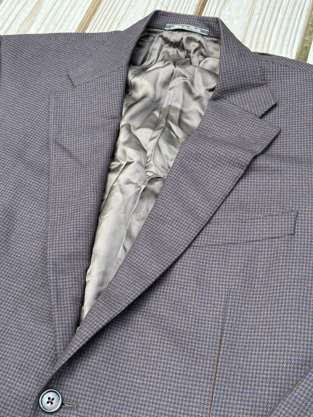 CORNELIANI Sportcoat Men 42 Houndstooth Italy Virgin Wool Luxury Classic