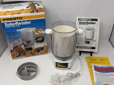 Presto TaterTwister Electric Curly Cutter Spiralizer w/ Box Vintage
