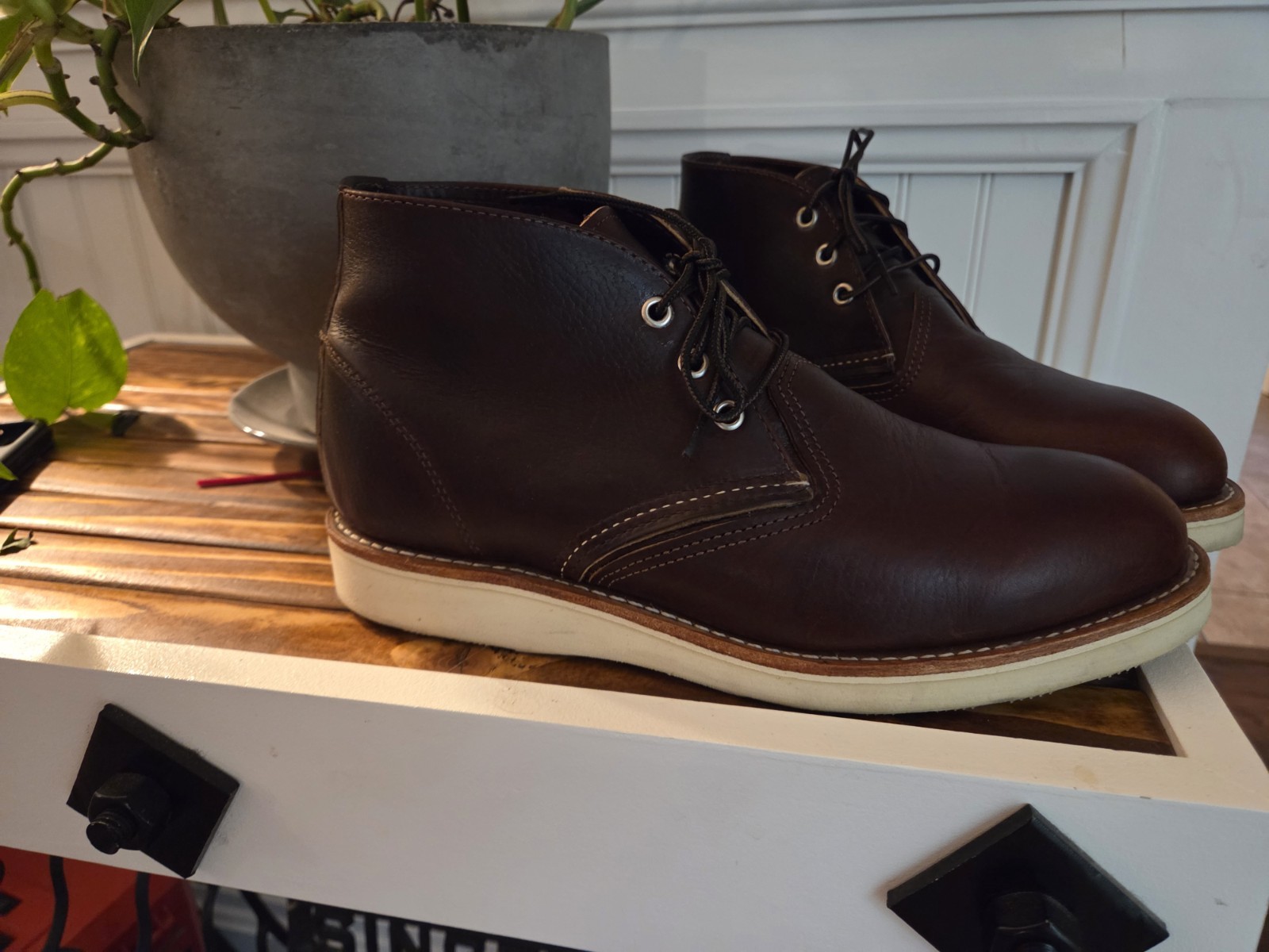 Red Wing Heritage 3141 Work Chukka Briar Oil-Slick Leather Boots Shoes Size 8.5