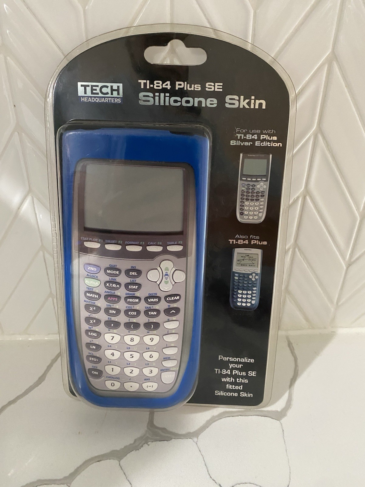 New TI-84 Plus SE Calculator Silicone Skin Blue Tech Headquarters Protection