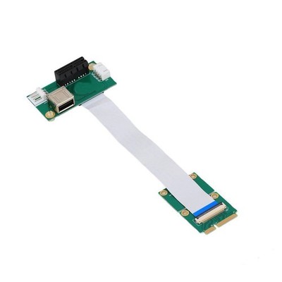 Mini PCI-E To PCI-E Express 1X Extension Cord Adapter, Card USB Riser Cable