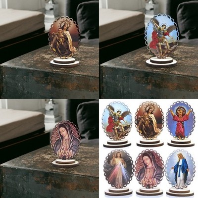 Realistic Hand Paint Mother Statue Standing Iconsfor Spiritual Home Setting