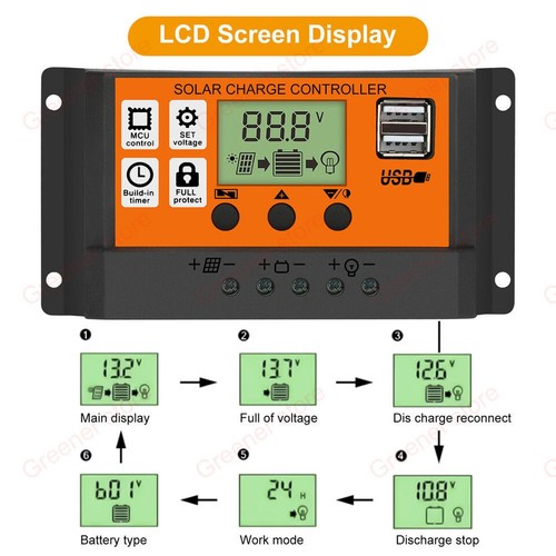 MPPT 30A-100A Solar Panel Charge Controller 12V/24V Battery Charger Regulator xb - Picture 4 of 12