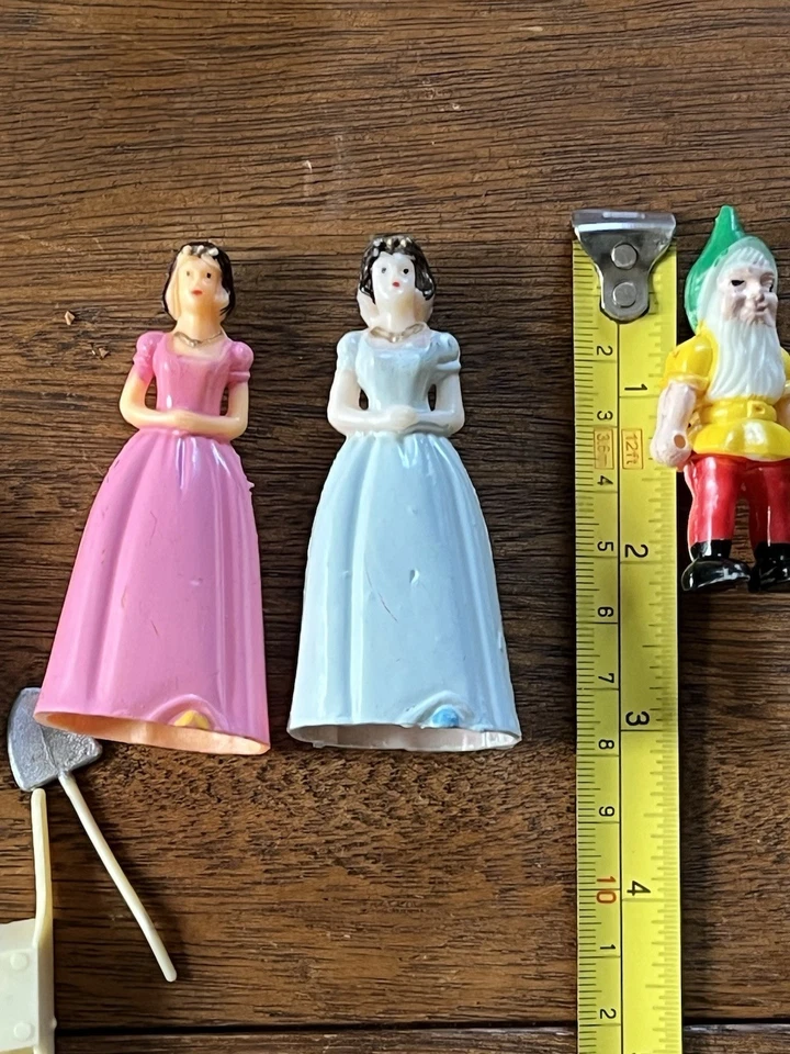 DE COLECCIÓN AÑOS 50 BLANCO COMO LA NIEVE Y LOS SIETE ENANITOS ¡TOPPERS DE PLÁSTICO PARA PASTELES! A9 Foto 3 de 4
