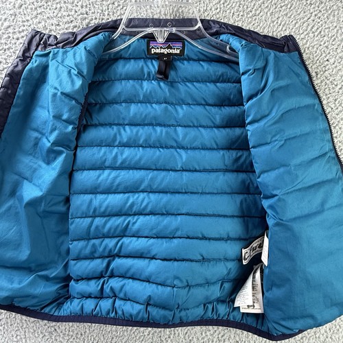 Patagonia Vest 5T Kids Down Puffer Jacket Navy Blue Full Zip Outdoor - Picture 4 of 13