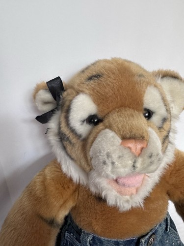 Peluche Build A Bear marrone nero a righe tigre 16" bocca aperta St Louis Zoo Outfit - Foto 5 di 12