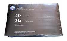 Genuine HP 35A CB435A OEM Dual Pack 2 Black Laserjet Toner Cartridges BRAND NEW