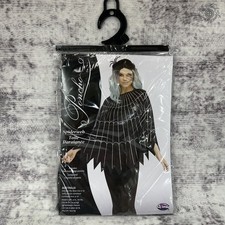New in Package - Fun World Spiderweb Poncho Woman's Adult Halloween Costume