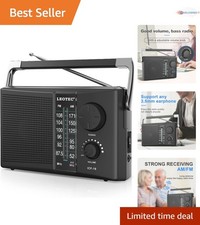 Portable AM FM Radio Battery AC Power Large Speaker Tuning Dial