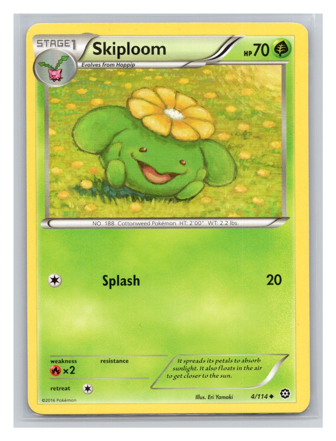 Pokémon TCG Skiploom 4/114 XY - Steam Siege Normal LP