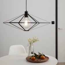 Black Wire Industrial Ceiling Pendant Light Lamp Metal Heyka Chandelier Modern