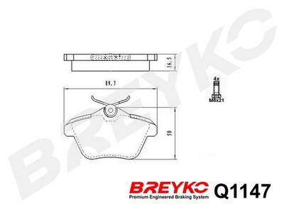 DAVID VASCO Q1147 Bremsbelagsatz, Scheibenbremse für ALFA ROMEO,LANCIA