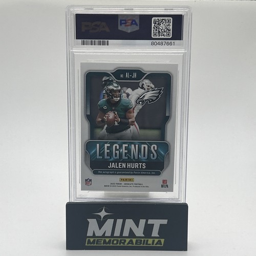 Jalen Hurts 2022 Absolute Legends Signatures rojo/35 PSA 9 - Imagen 5 de 5
