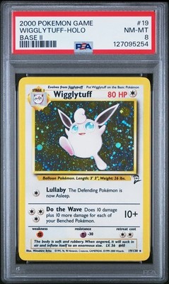 2000 Pokemon Base Set 2 Wigglytuff Holo 19/130 PSA 8 NM-MT