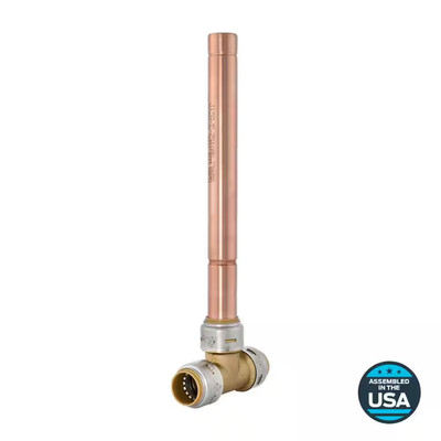 SharkBite Max 3/4 in. PushtoConnect Brass Residential Water Hammer Arrestor Tee