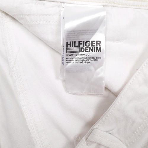 TOMMY HILFIGER White Denim Jeans Cotton Shorts Mens W31 - Picture 3 of 6