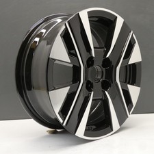PEUGEOT 208 16" BLACK DIAMOND CUT ALLOY WHEEL RIM OEM 9851282880 GENUINE X1