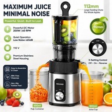 2-in-1 Cold Press Juicer, Slow Masticating juicer, Quiet Juice Extractor Machine