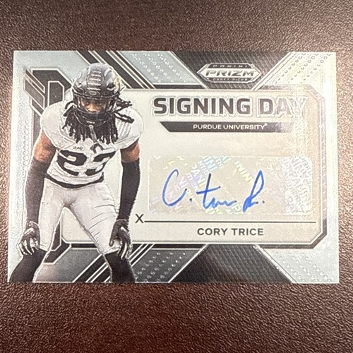 2023 Panini Prizm Draft Picks Signing Day Auto #SD-CTR CORY TRICE Rookie Card RC