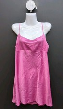 Victoria Secret Glazed Satin Dew Drop Heart Slip Dress Large New Peony
