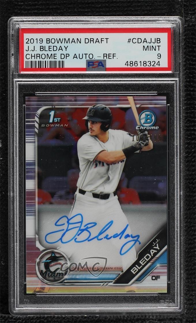 2019 Bowman Draft Chrome Pick Refractor 102/499 JJ Bleday PSA 9 MINT Auto 1p3w