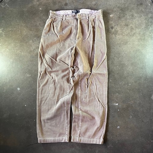 Polo Ralph Lauren, vintage 90s polo ralph Lauren polo cords corduroy wide leg baggy pants size 34
