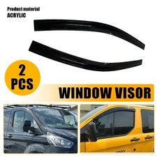 For Ford Transit Custom Wind Deflectors Rain Sun Black Guard Window Deflector