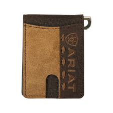 Ariat Men's Tan Roughout Bifold Leather Wallet A3561108
