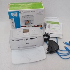 HP Photosmart A516 Compact Photo Printer with box charger and cable