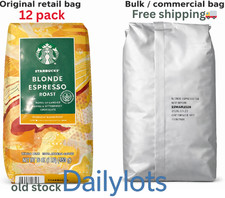 Starbucks Blonde Espresso Whole Bean Coffee 1lb 16oz 453g Bag Light Roast 12pack 8.16 per pound