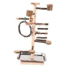 Bird Playground Parrots Play Stand Wood Perches Stand, Bird Gym Playpen