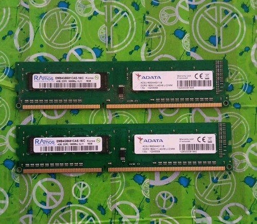 ADATA 8GB (2x4GB) DDR3 AD3U1600W4G11-B 1600(11) 4GX8 U-DIMM