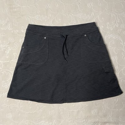 Kuhl Skirt Womens M Gray Mova Skort Flare Mini Pullon Drawstring Outdoor Stretch