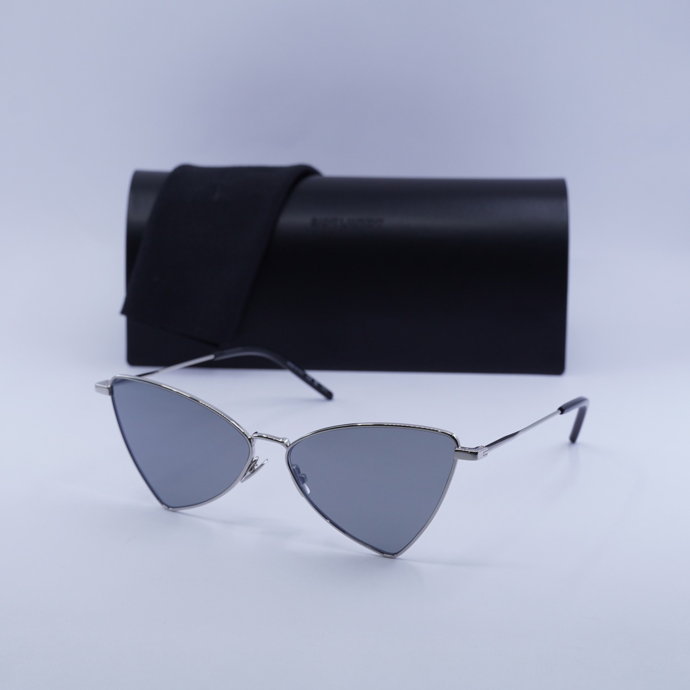 Saint Laurent SL303 JERRY 010 Argento Grigio con Specchio Argento 58 13 145 Occhiali da Sole...