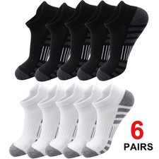 12 Pairs Men No Show Socks Low Cut Athletic Running Casual Liner Sock 9-11 10-13