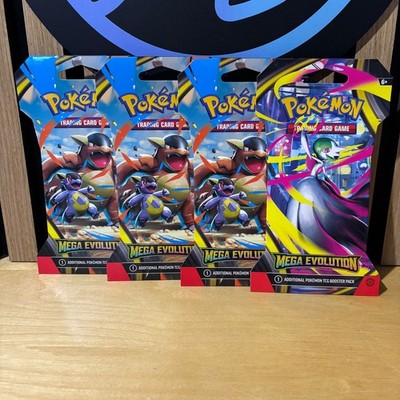 Pokemon Mega Evolution Sleeved Booster Packs x4 Factory Sealed