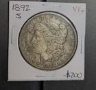 1892-S Morgan Dollar — photo from another recent sale
