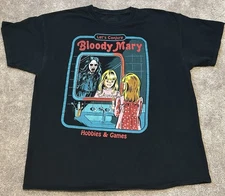 Creepy Co Shirt Mens Bloody Mary Graphic Tee Y2K T-Shirt Size XL Black