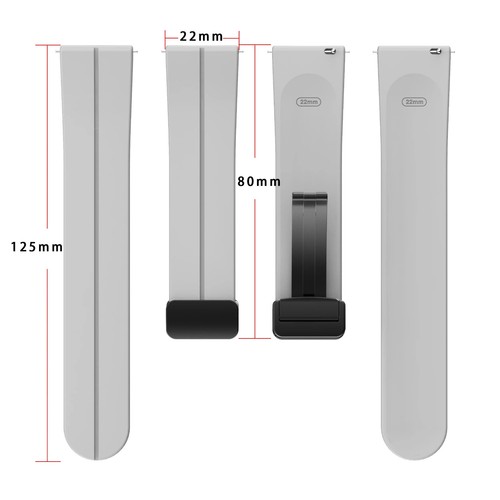 18mm 20mm 22mm Silicone Watch Band Strap Quickfit Universal Smartwatch Bracelet - Picture 2 of 26